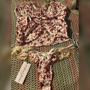 Victoria's Secret X For Love & Lemons Lingerie Set